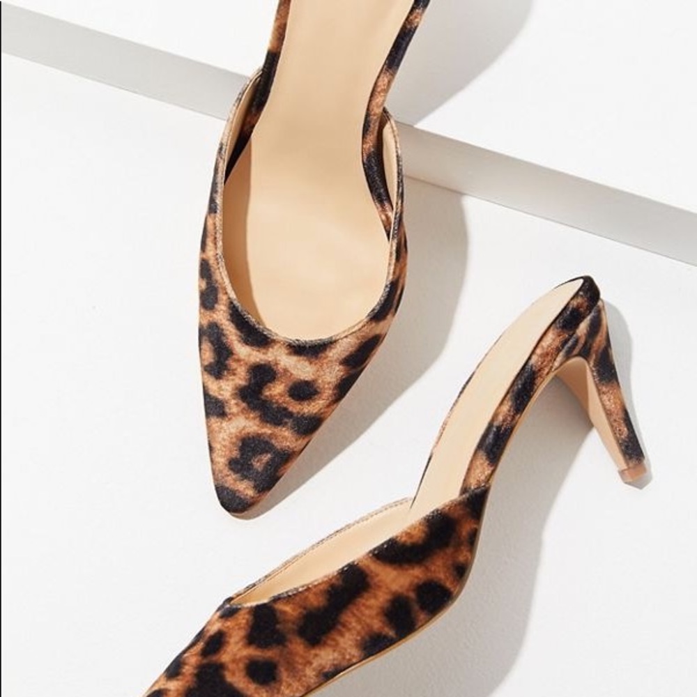 UO Leopard Kitten Heel Mule